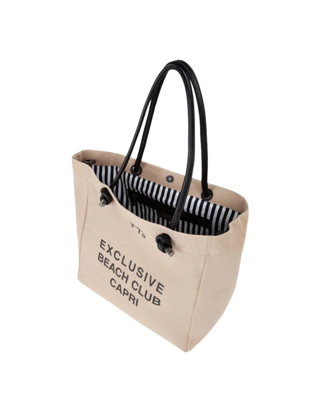 Vº73 Bolso Shopping BEACH CLUB Beige