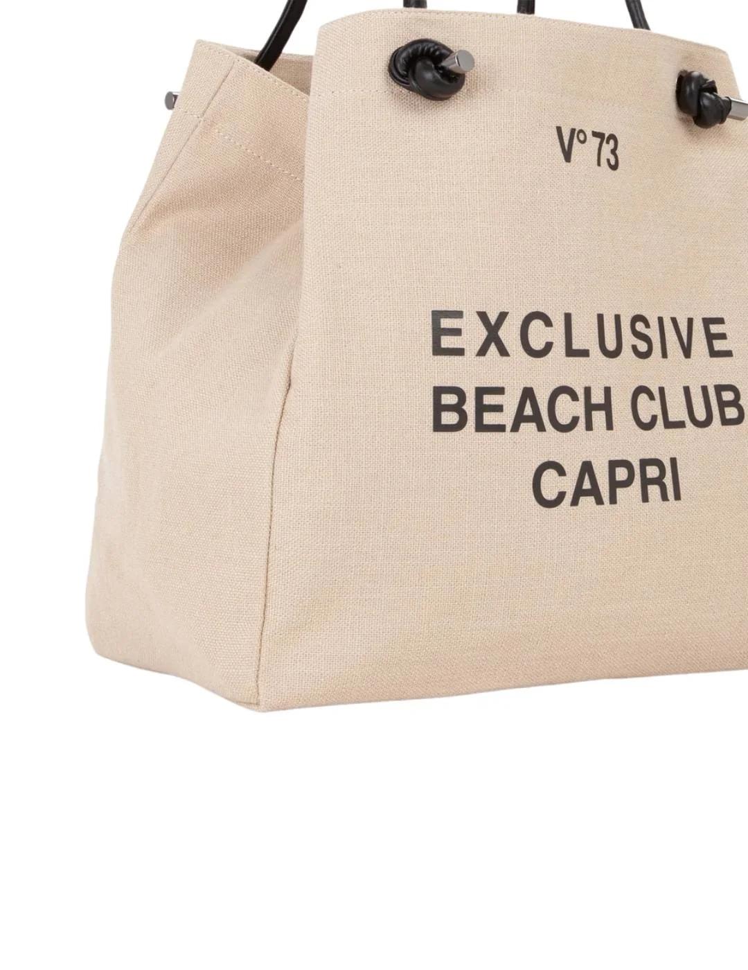 Vº73 Bolso Shopping BEACH CLUB Beige