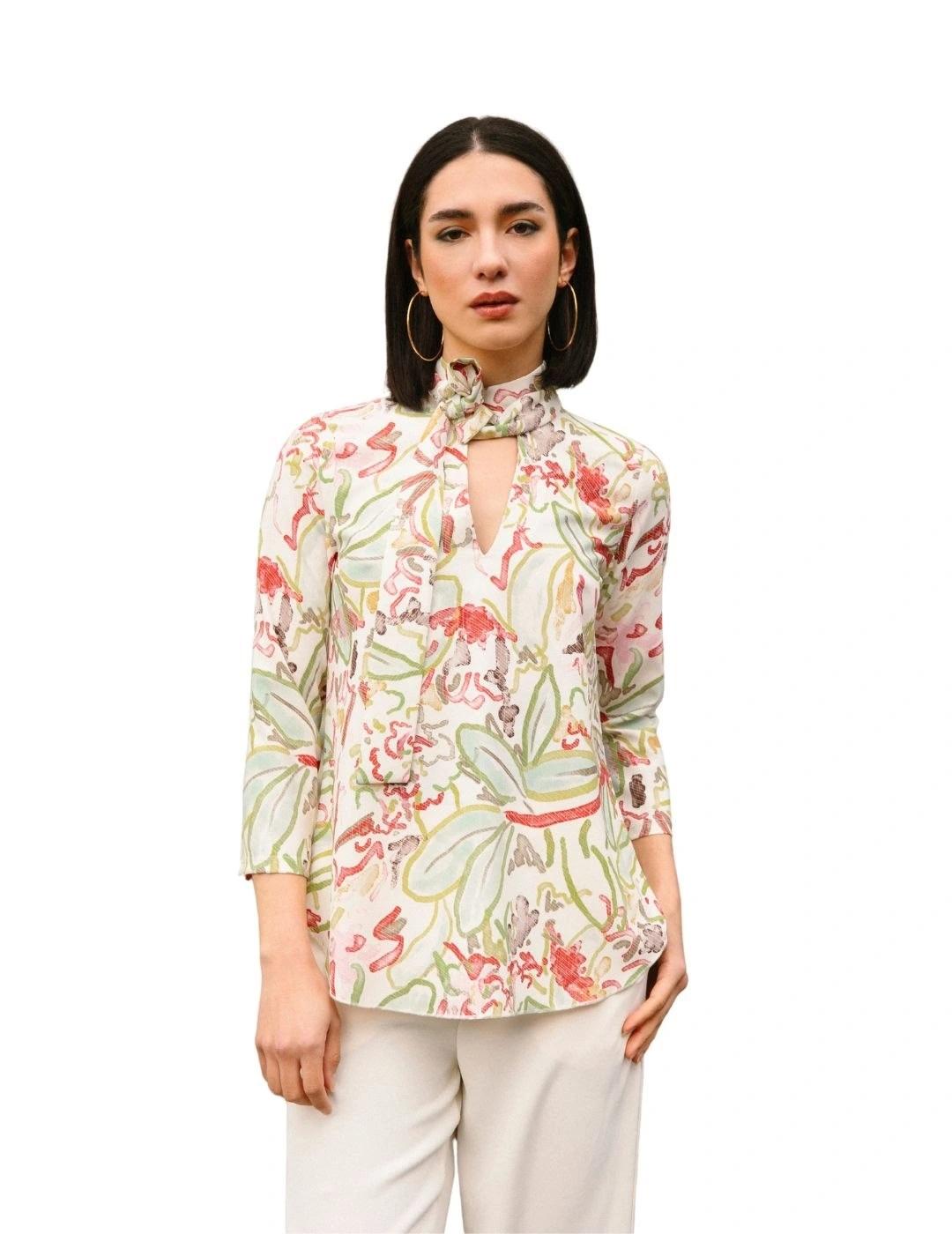 PAROLE Blusa lazada estampada