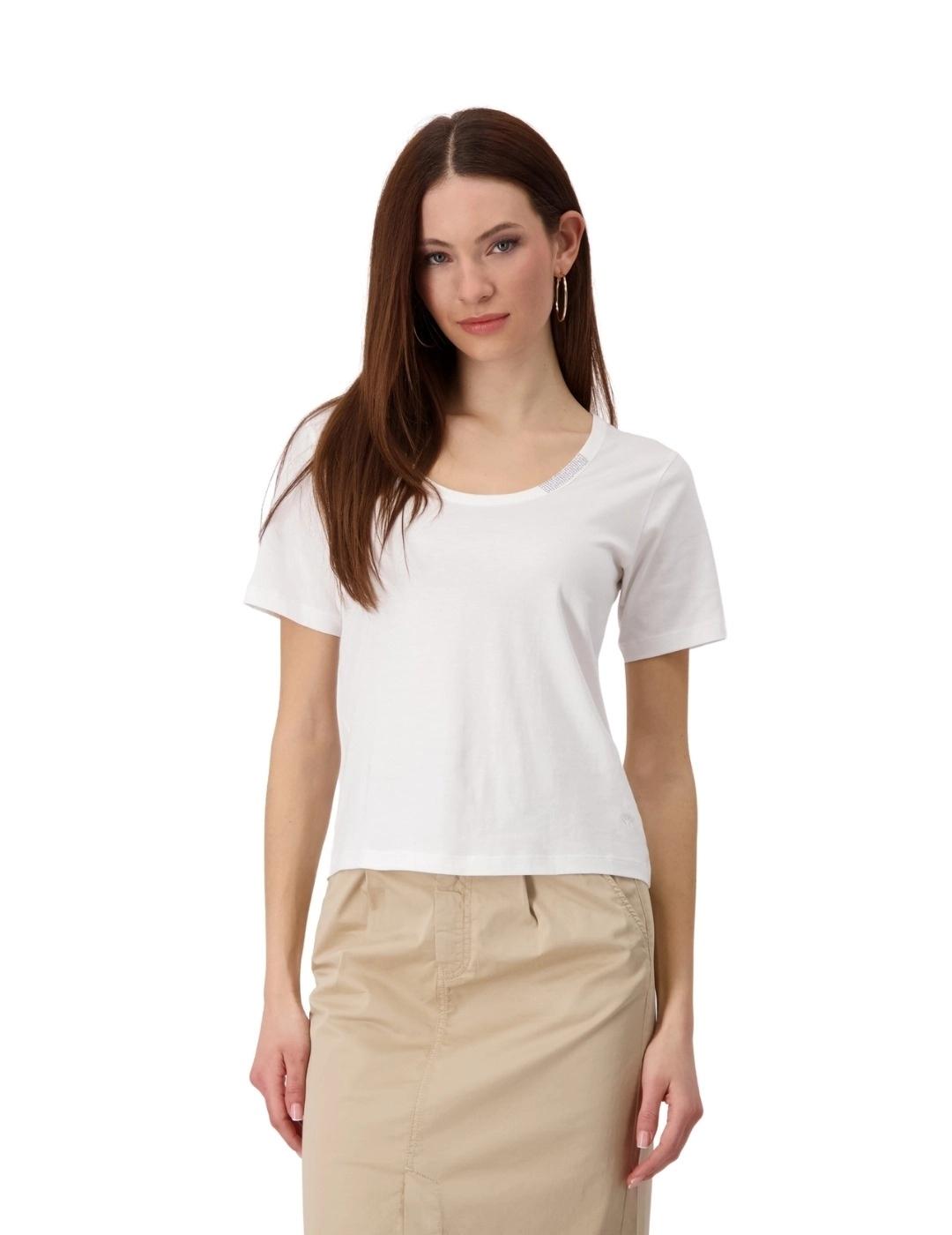 Monari Camiseta Blanca detalle plata