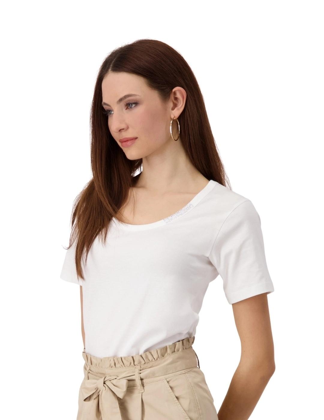 Monari Camiseta Blanca detalle plata