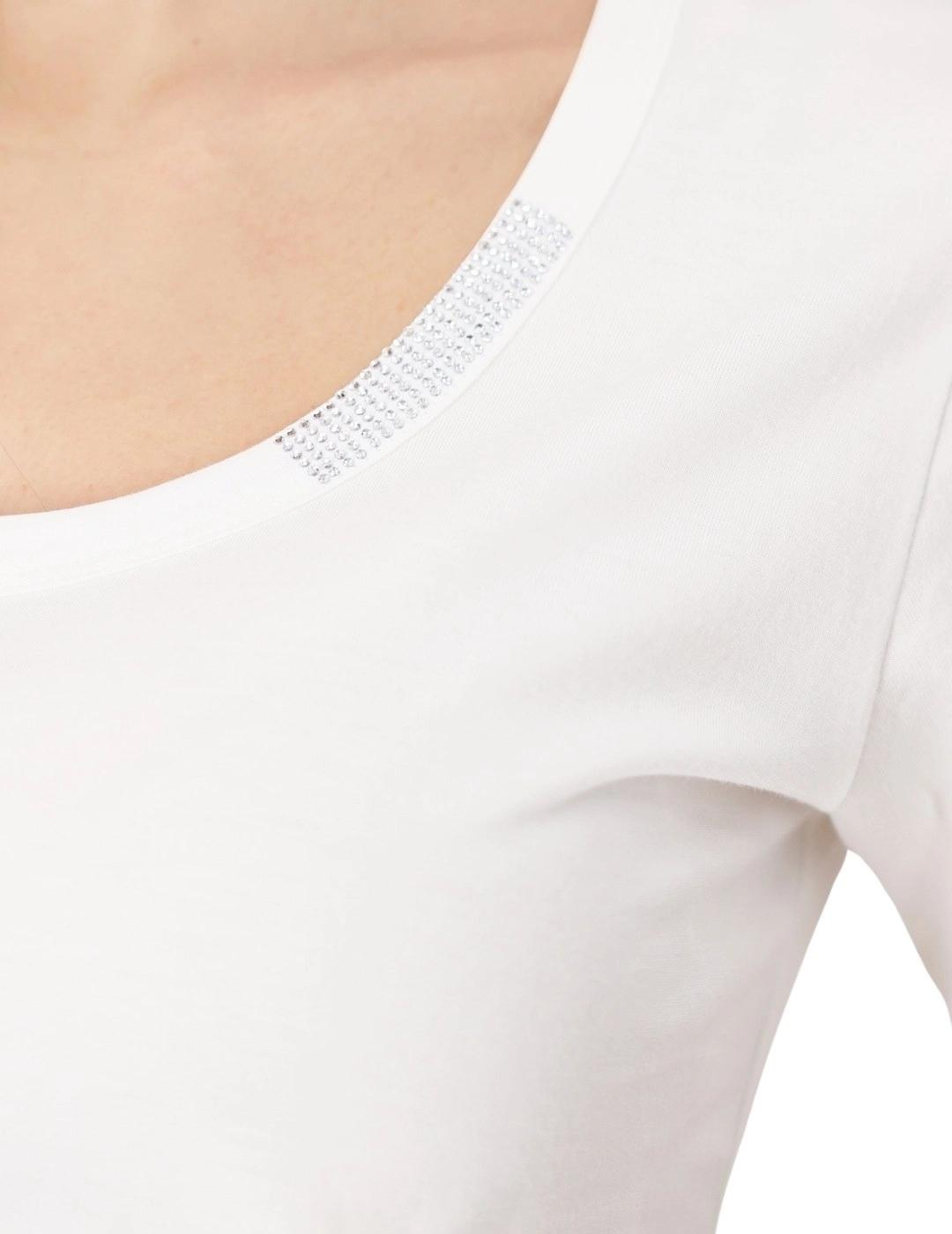 Monari Camiseta Blanca detalle plata