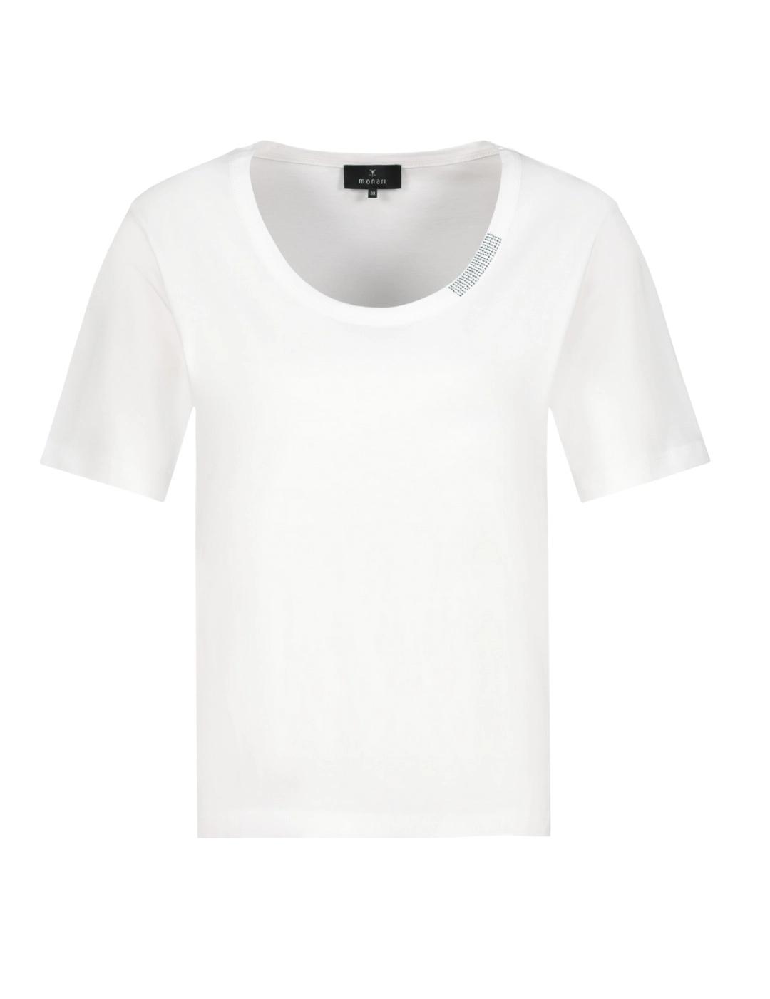 Monari Camiseta Blanca detalle plata