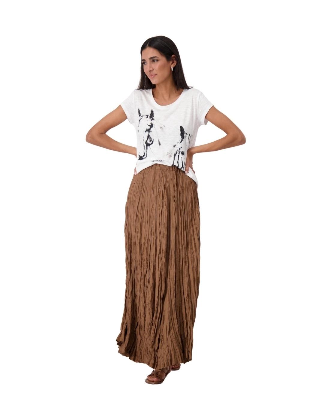 Monari Falda larga fluida Marrón