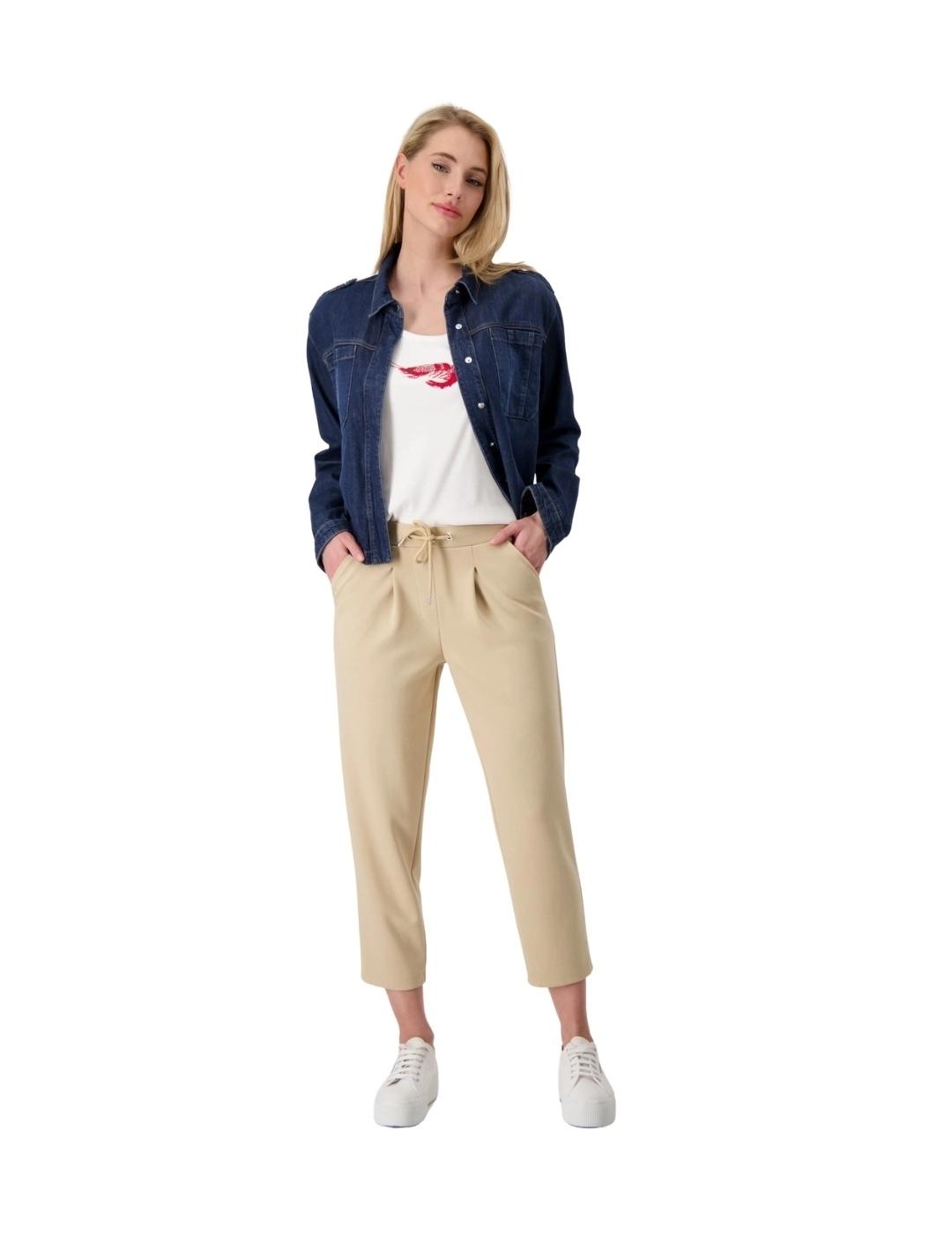 Monari Pantalones elásticos Camel