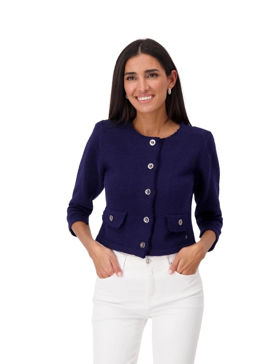 Monari Cazadora corta azul marino