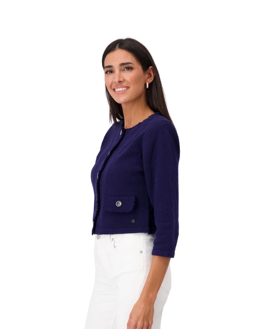 Monari Cazadora corta azul marino