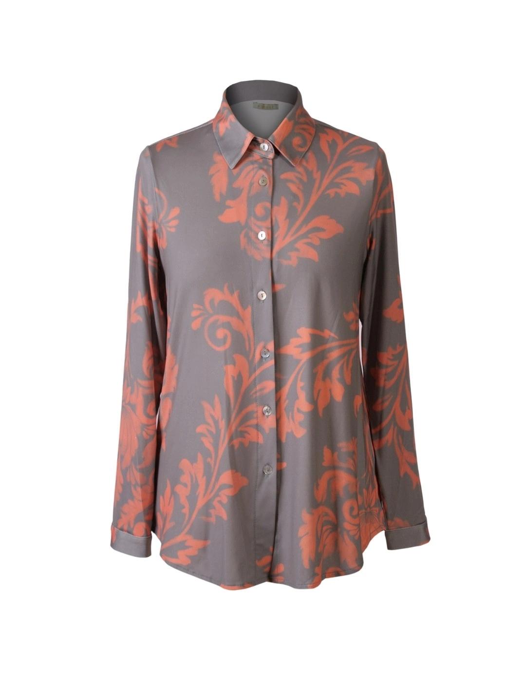 PAROLE Camisa Básica Estampado flor Mandarina
