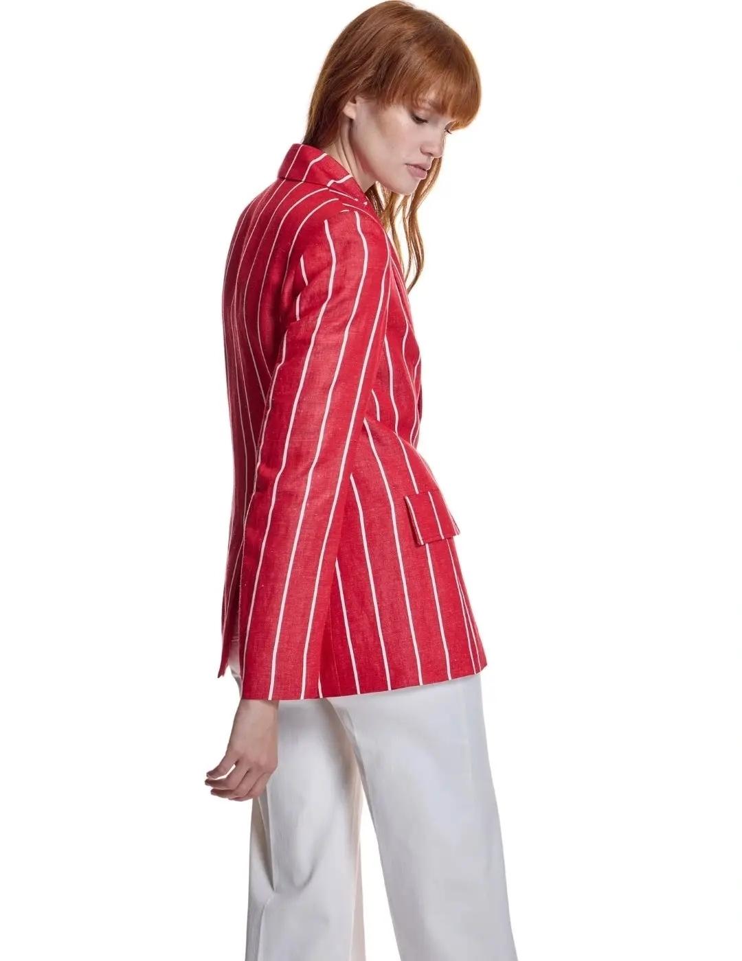 Alba Conde Americana Roja de rayas