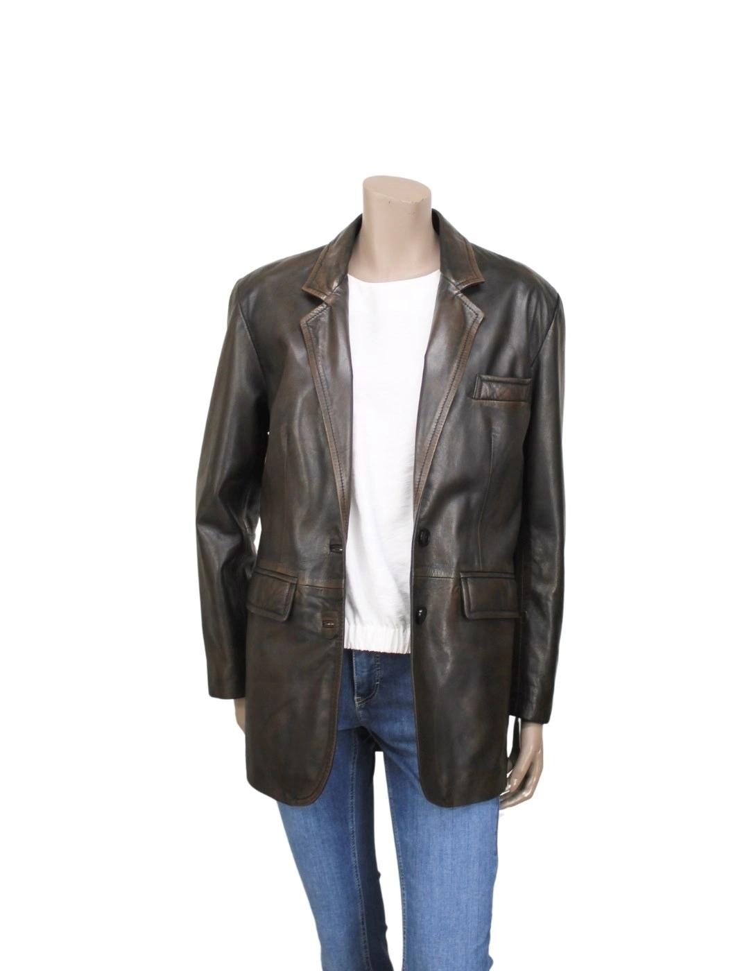 SIOSI Americana de piel marrón Miu Vella