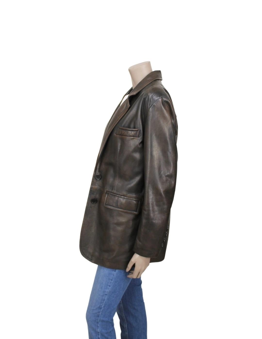 SIOSI Americana de piel marrón Miu Vella