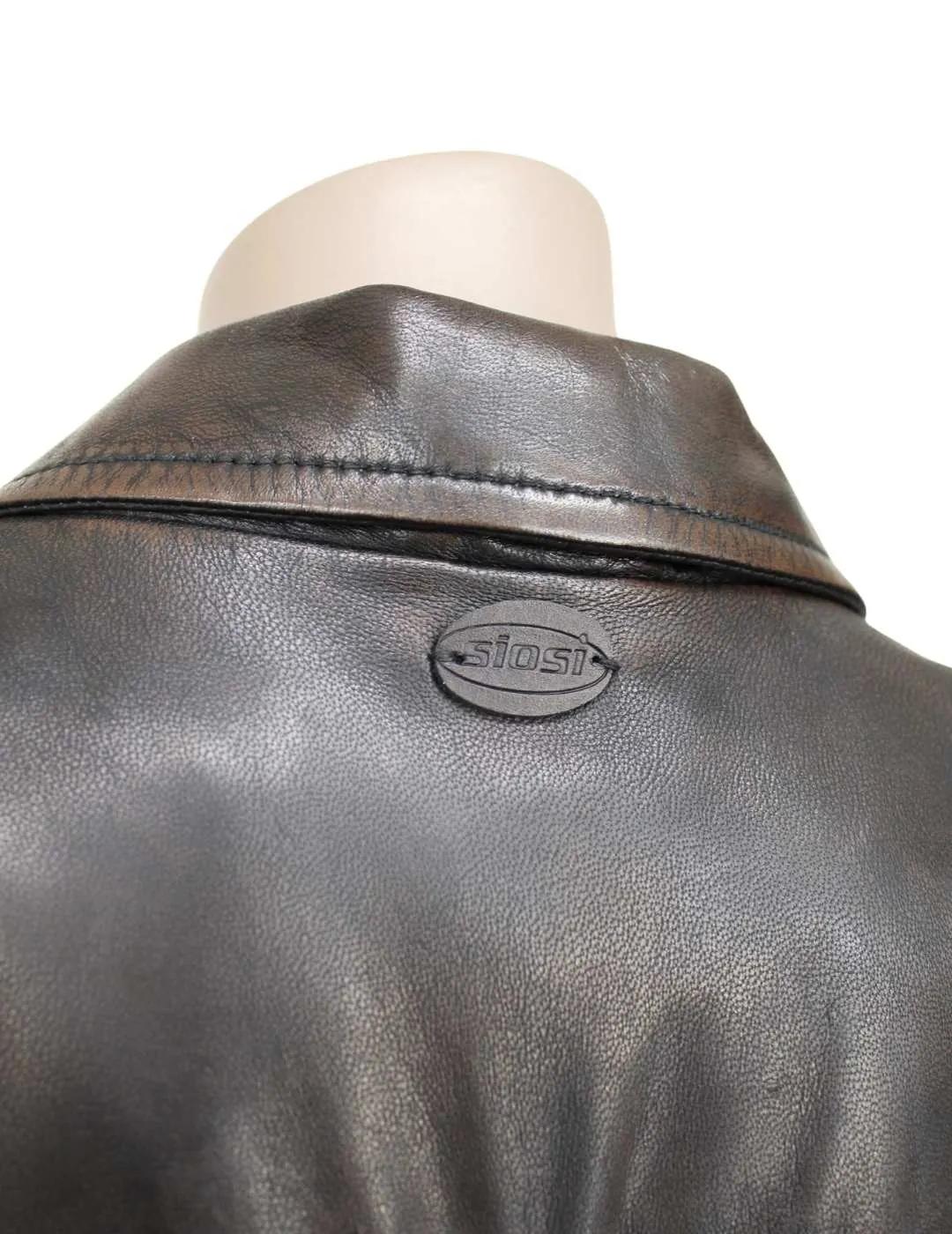 SIOSI Americana de piel marrón Miu Vella