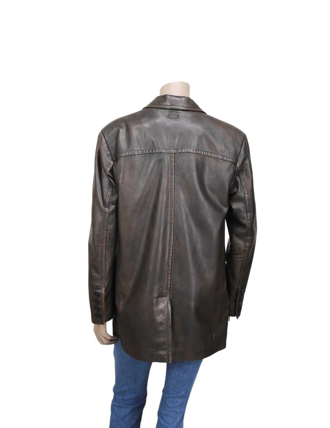 SIOSI Americana de piel marrón Miu Vella