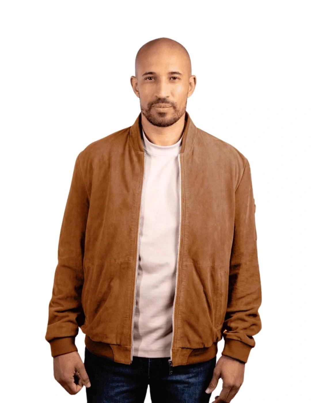 TORRAS Cazadora Ante Marrón hombre