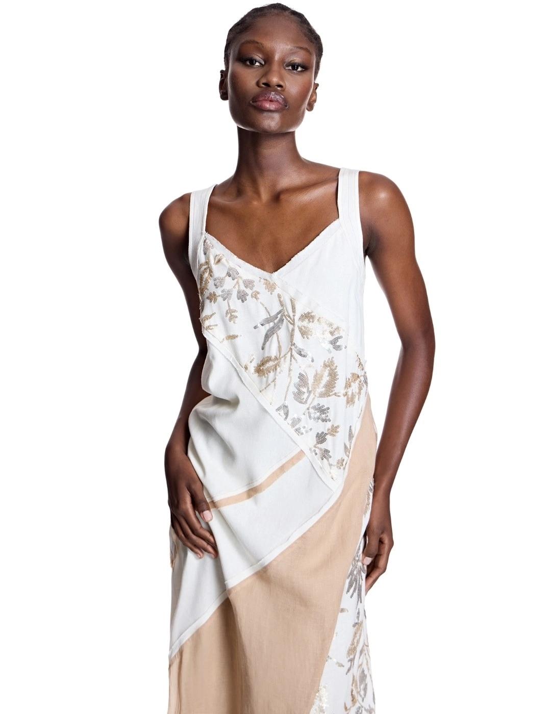 Alba Conde Vestido largo con lentejuelas