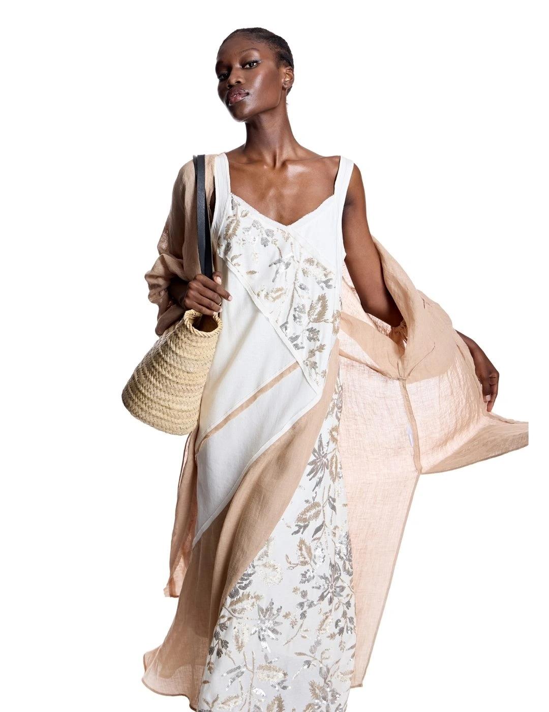 Alba Conde Vestido largo con lentejuelas