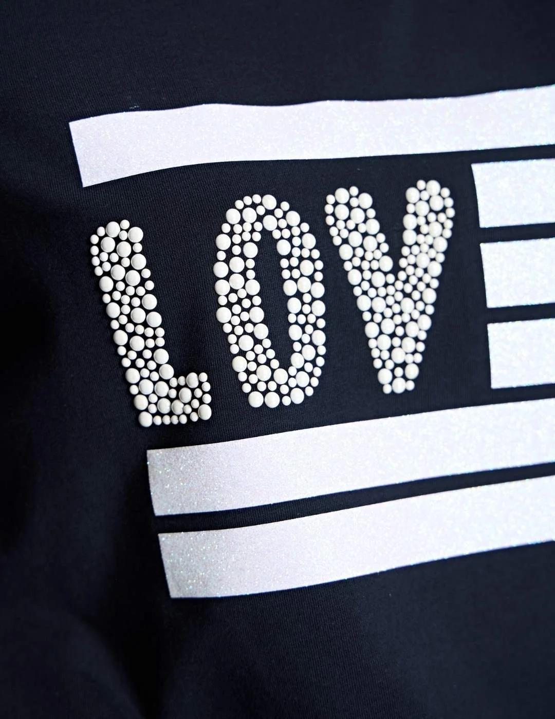 Alba Conde Camiseta Negra Love