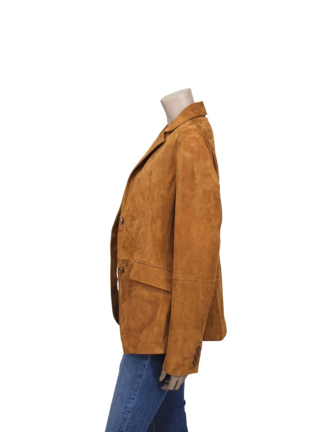 LUIS CAMPOY Americana marrón de ante Misty