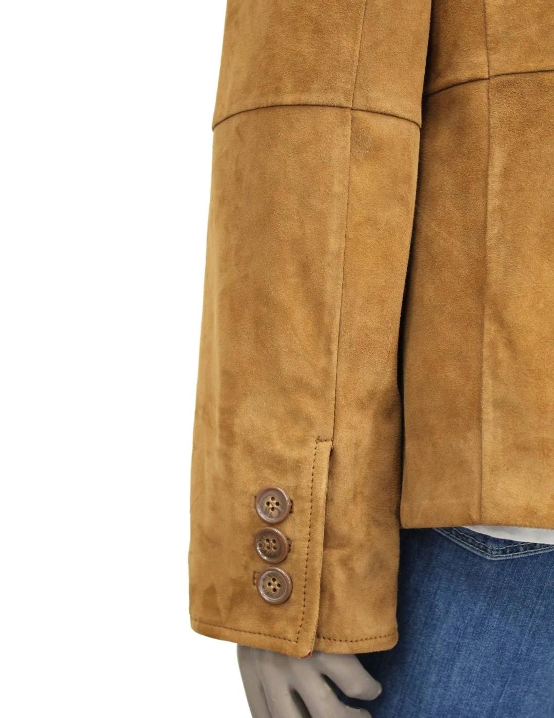 LUIS CAMPOY Americana marrón de ante Misty