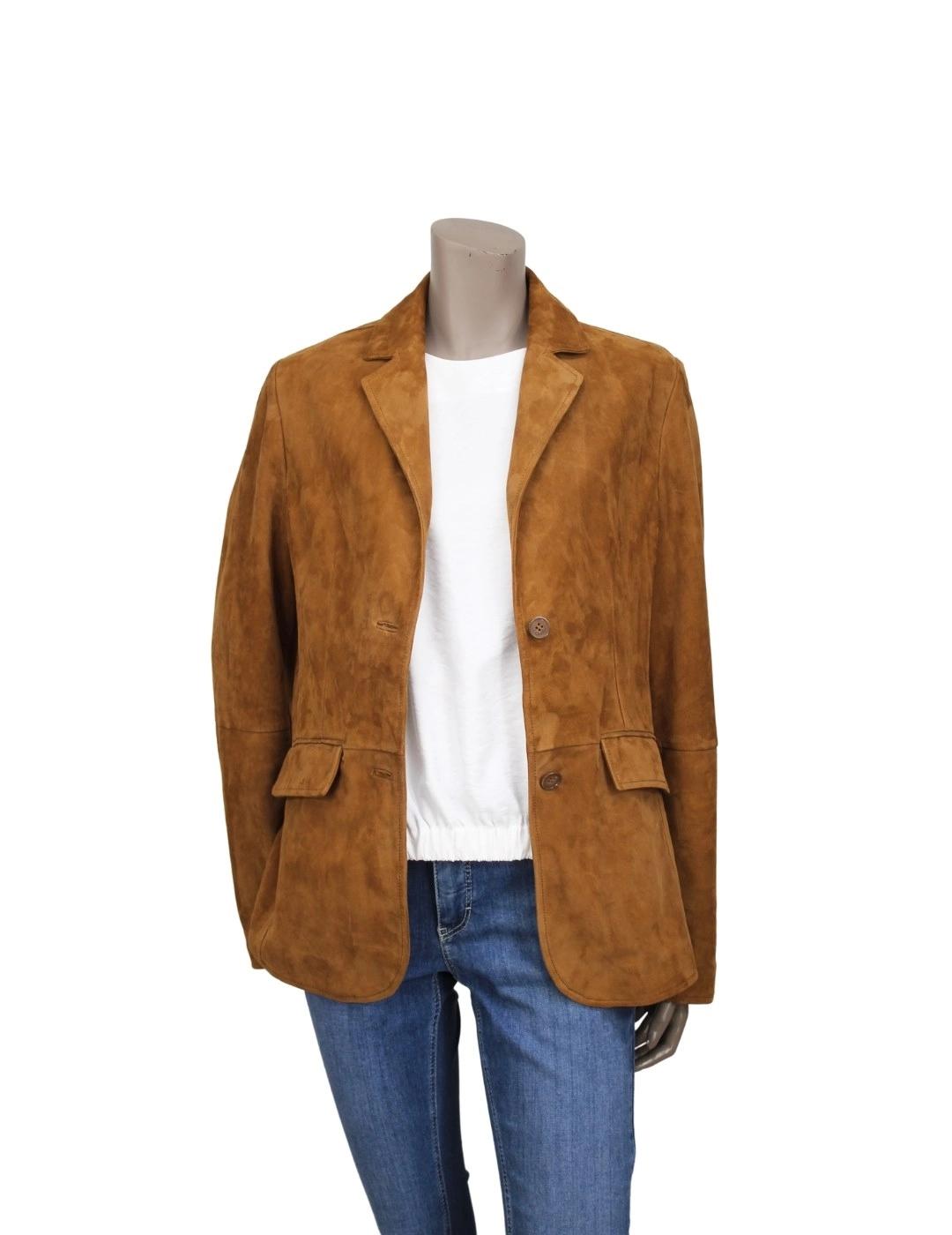 LUIS CAMPOY Americana marrón de ante Misty