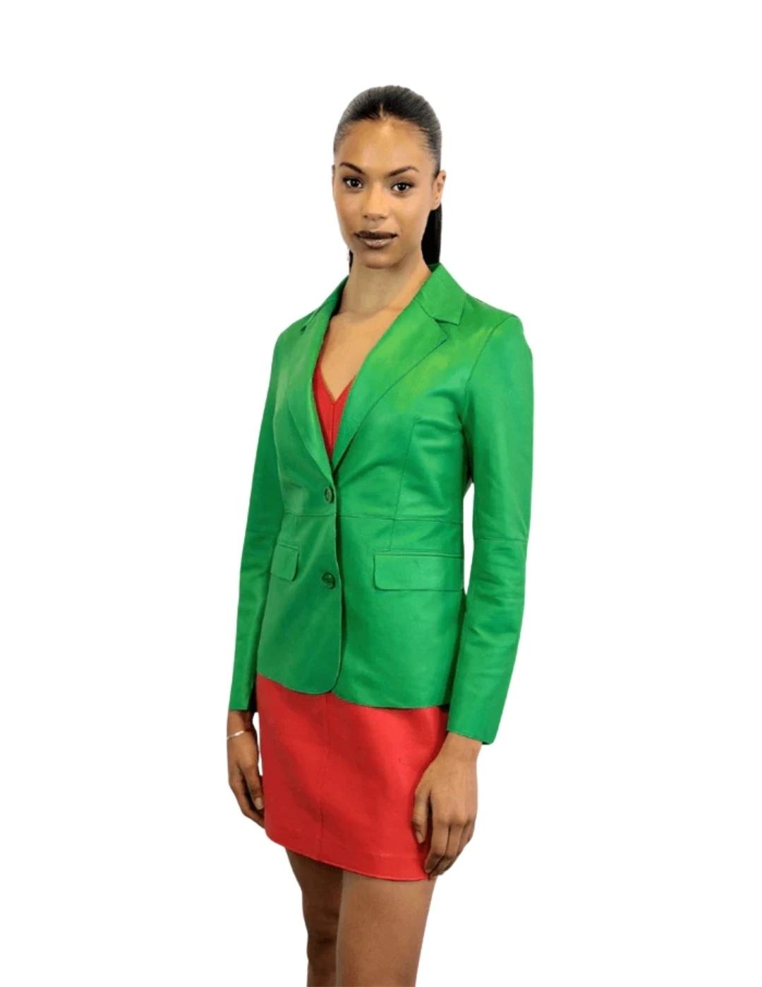 TORRAS Americana Cuero verde