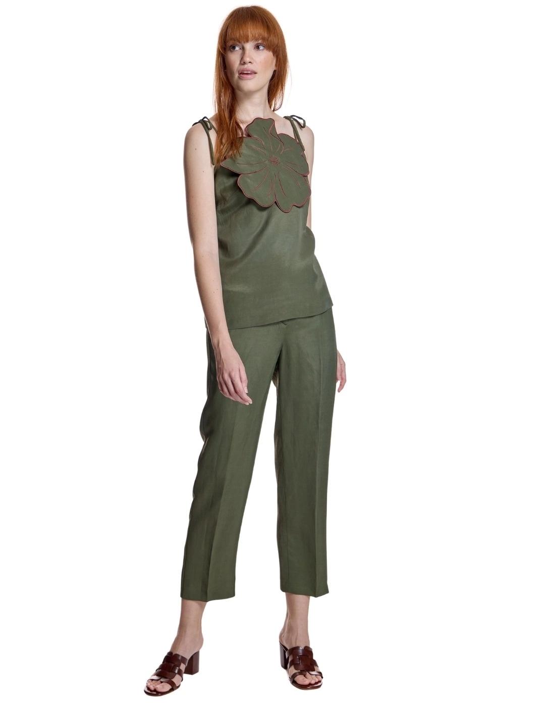 Alba Conde Pantalón tobillero kaki