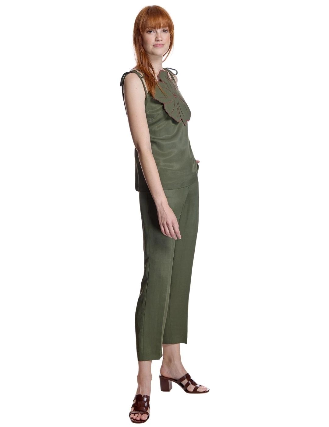 Alba Conde Pantalón tobillero kaki