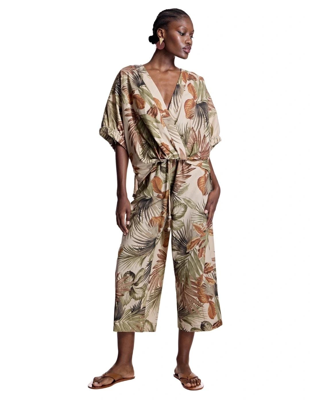 Alba Conde Pantalón culotte estampado tropical