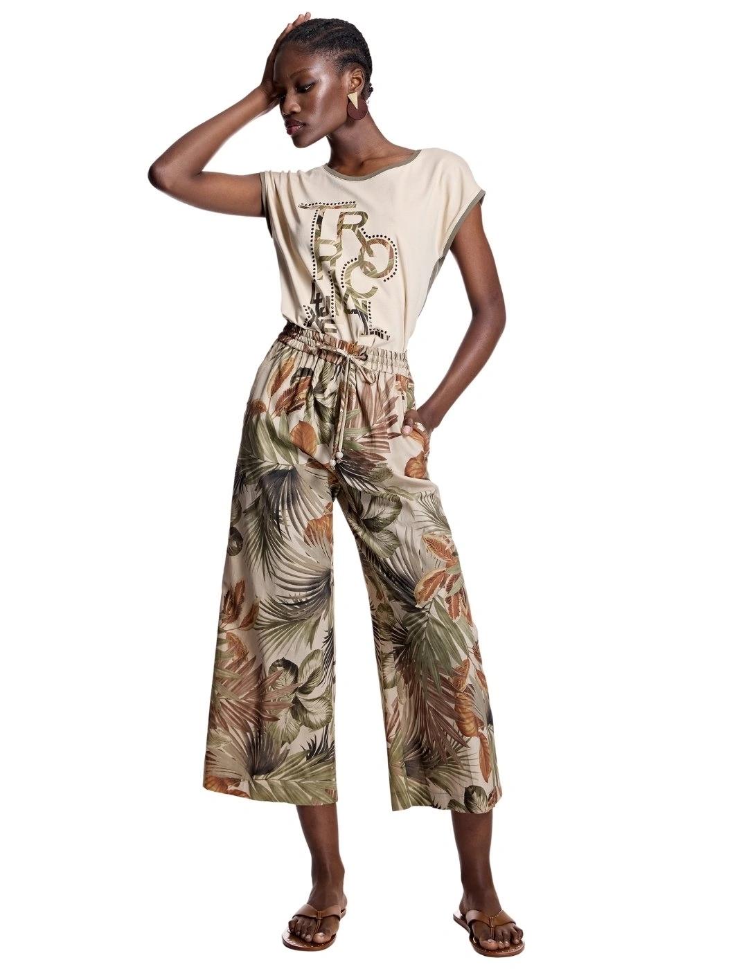 Alba Conde Pantalón culotte estampado tropical