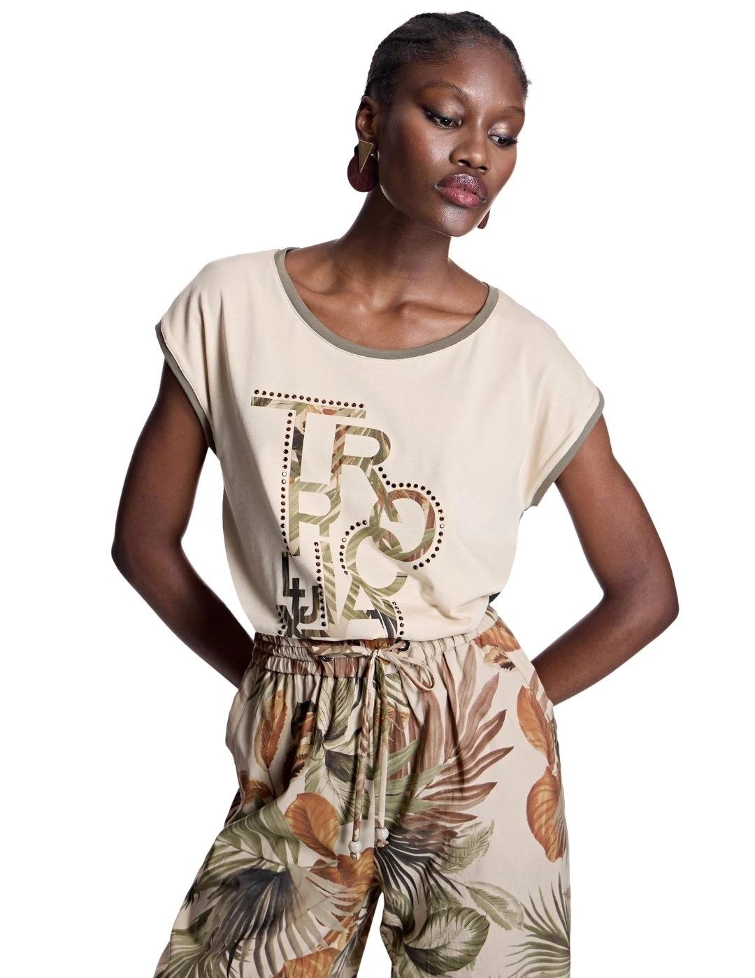 Alba Conde Pantalón culotte estampado tropical