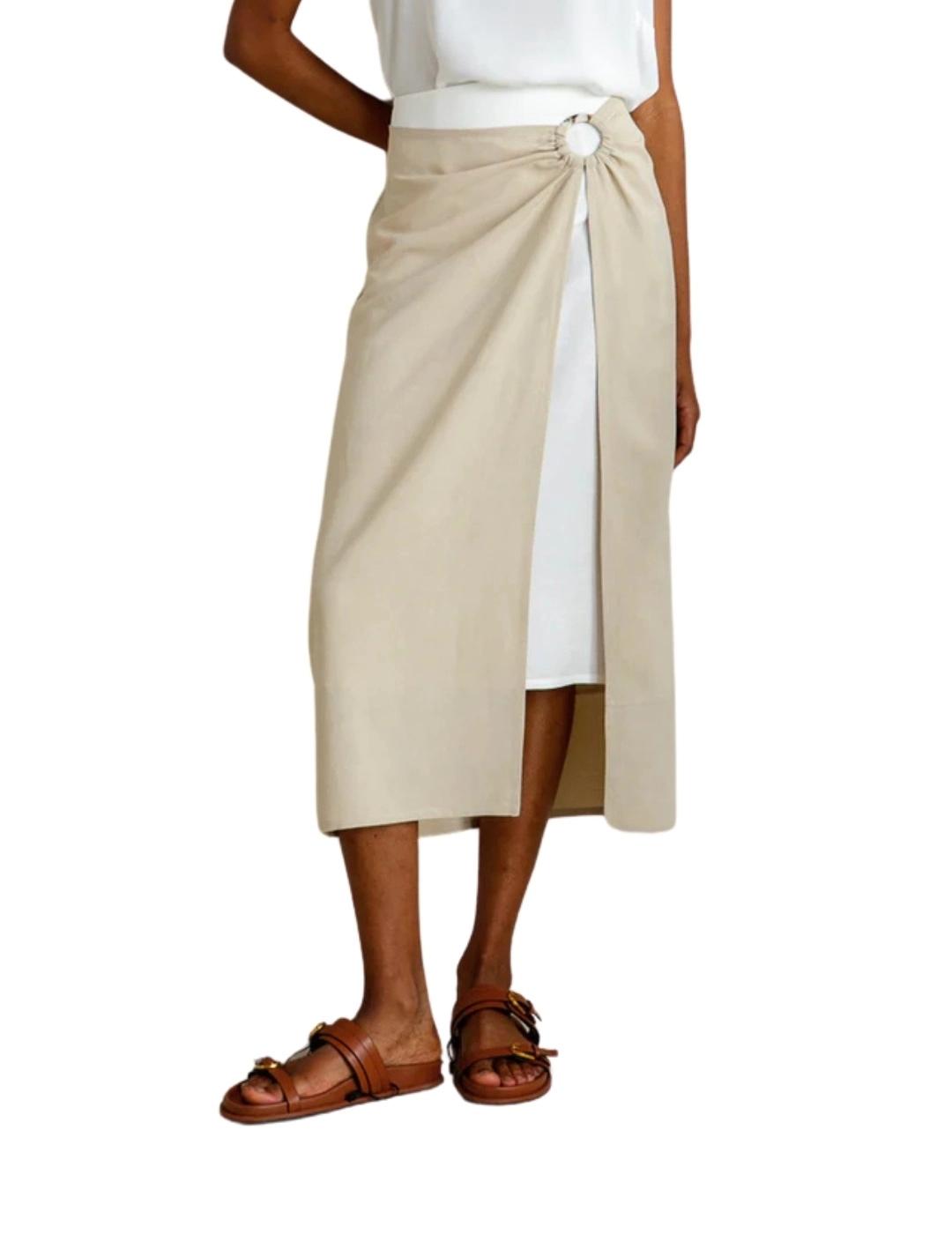 Maria Bellentani Falda Beige midi