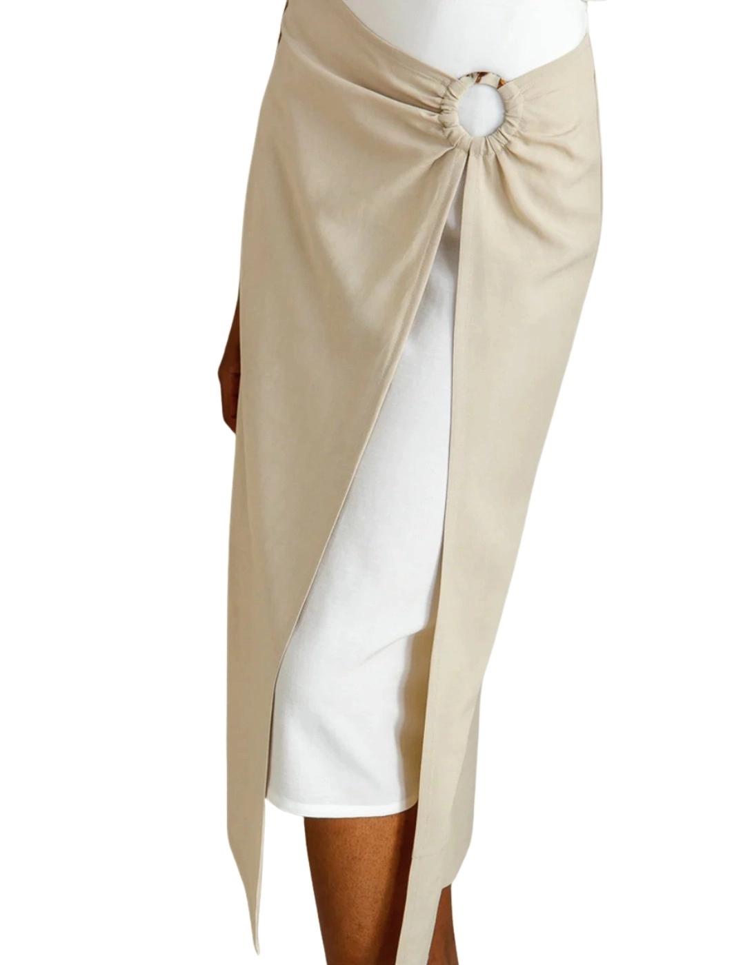 Maria Bellentani Falda Beige midi