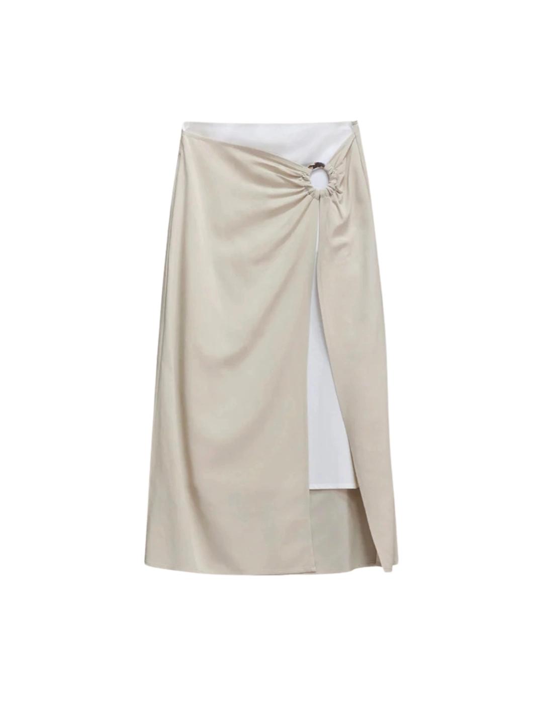 Maria Bellentani Falda Beige midi