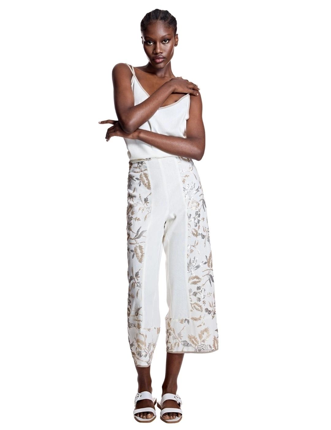 Alba Conde Top de doble tirante crudo