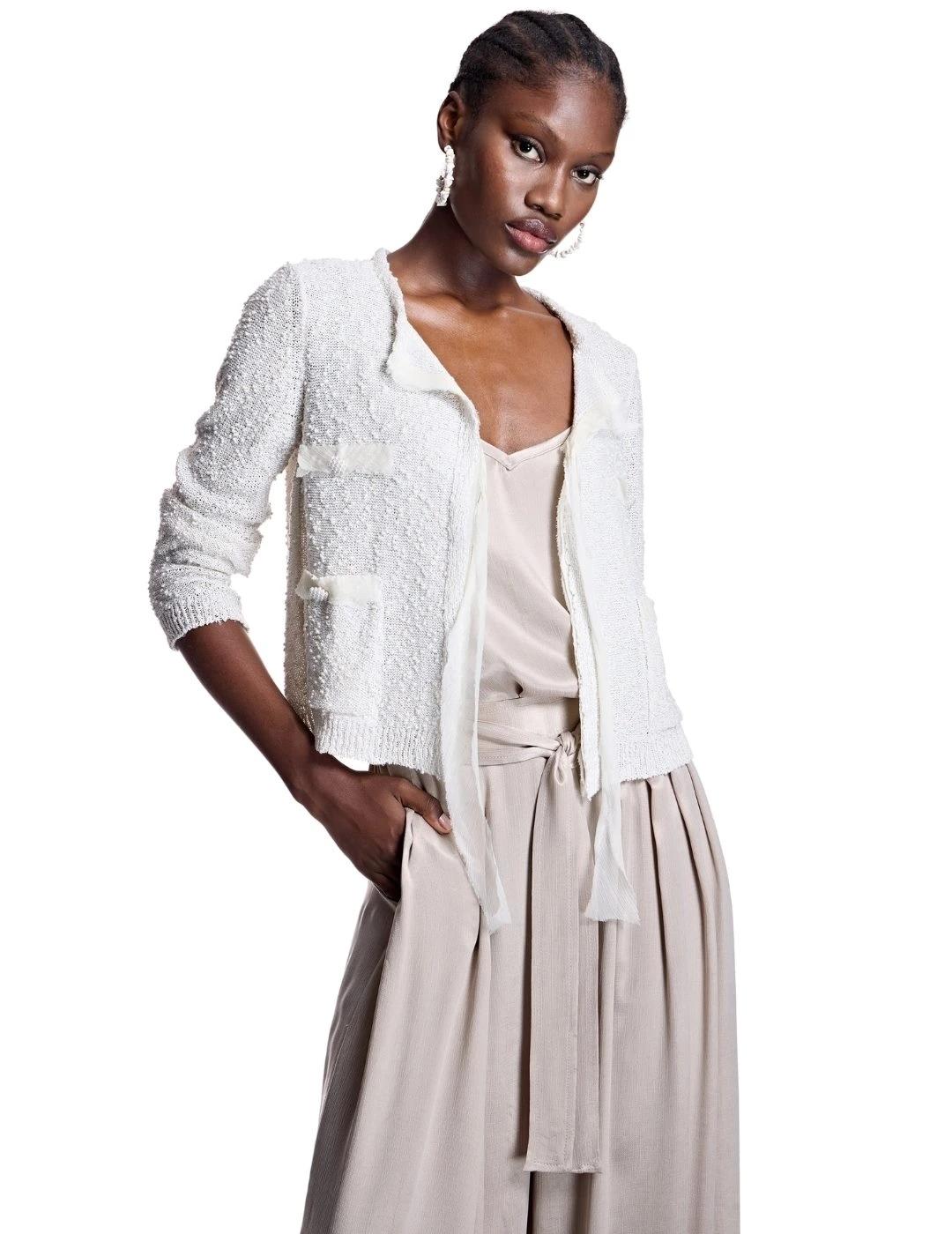 Alba Conde Pantalón fluido satén piedra