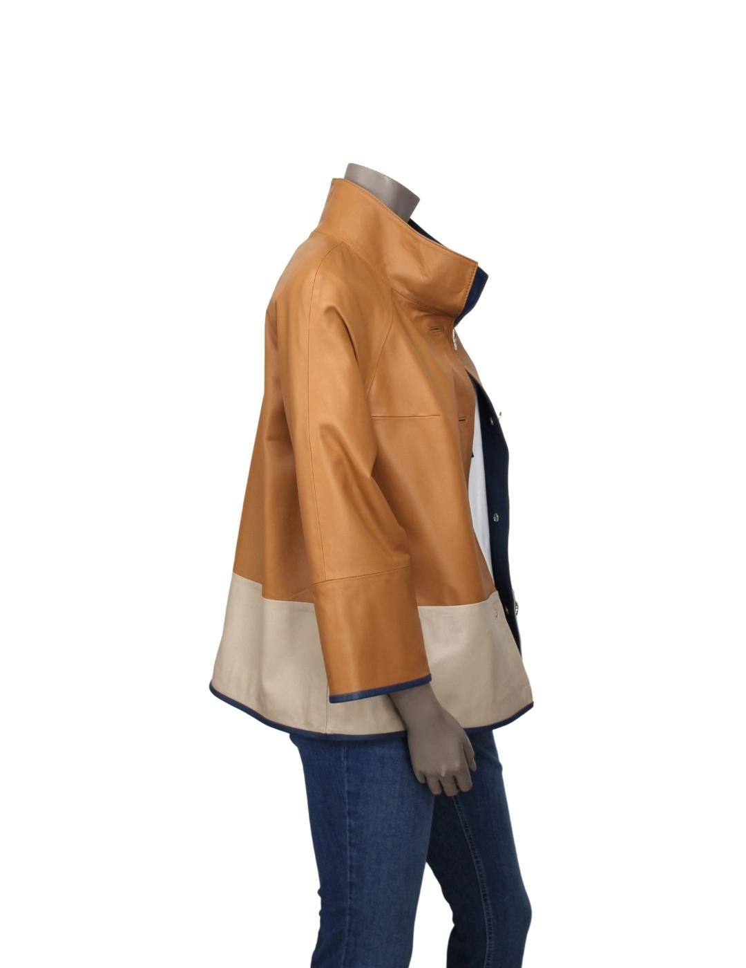 LUIS CAMPOY Chaqueta Napa Marrón combinada