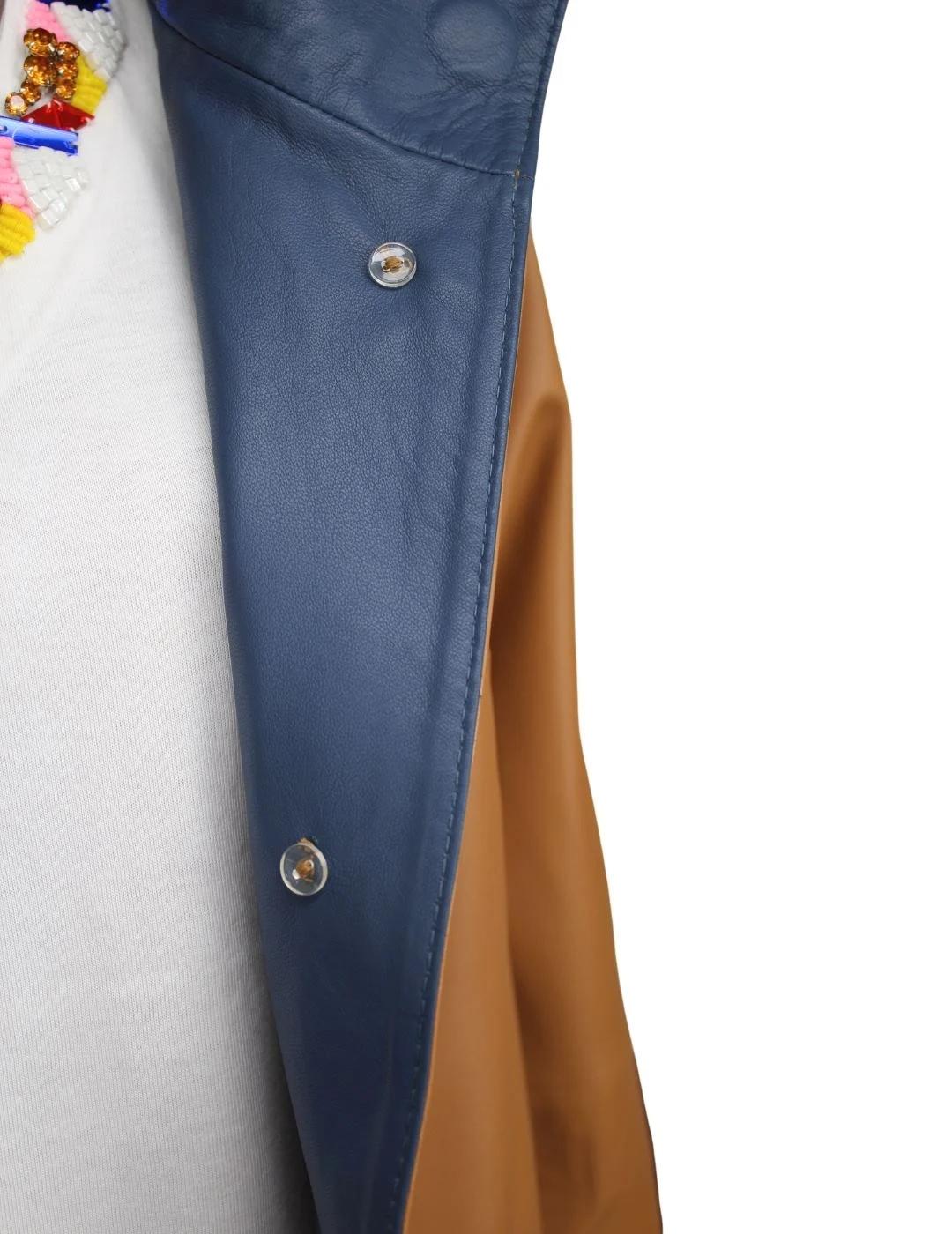 LUIS CAMPOY Chaqueta Napa Marrón combinada