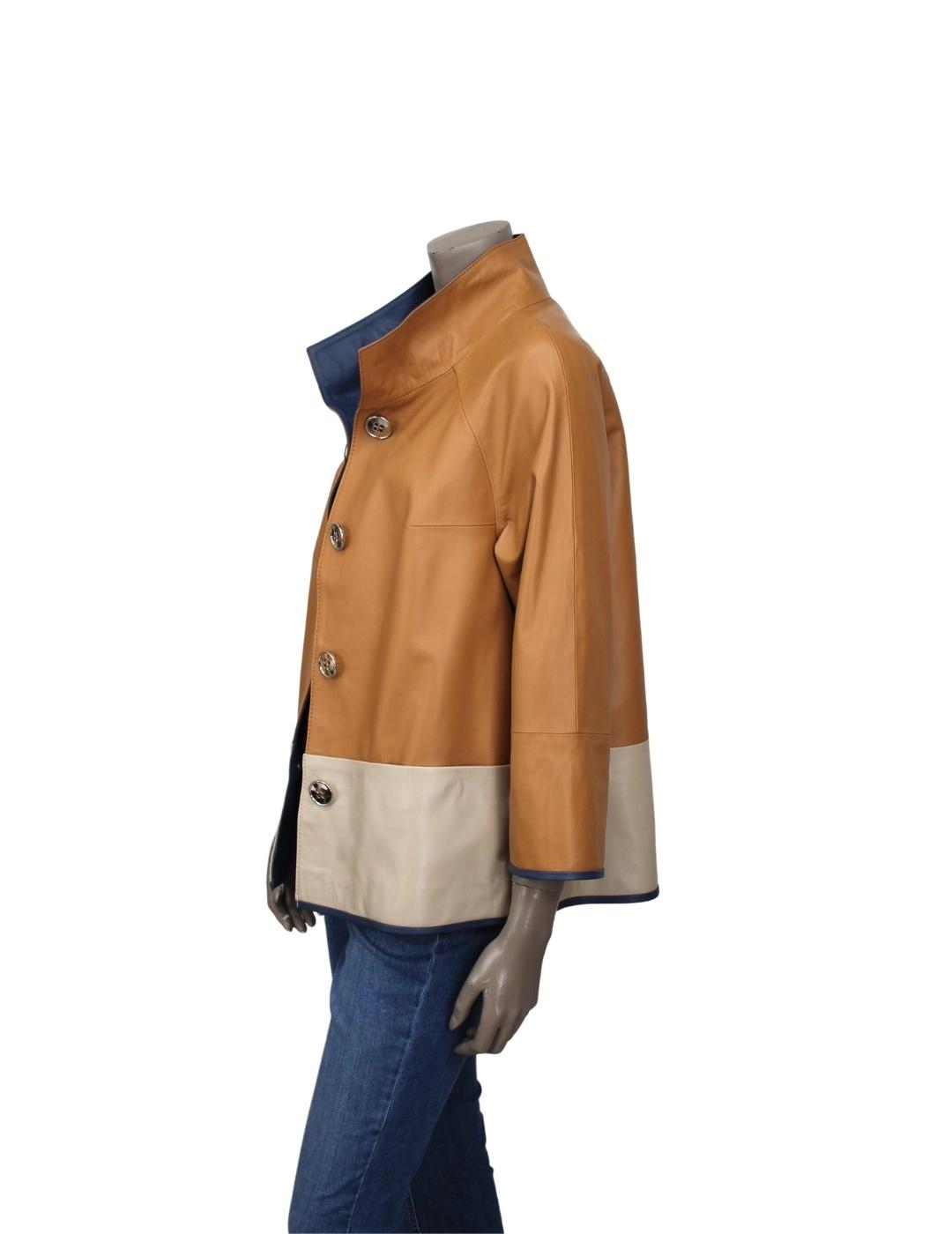 LUIS CAMPOY Chaqueta Napa Marrón combinada