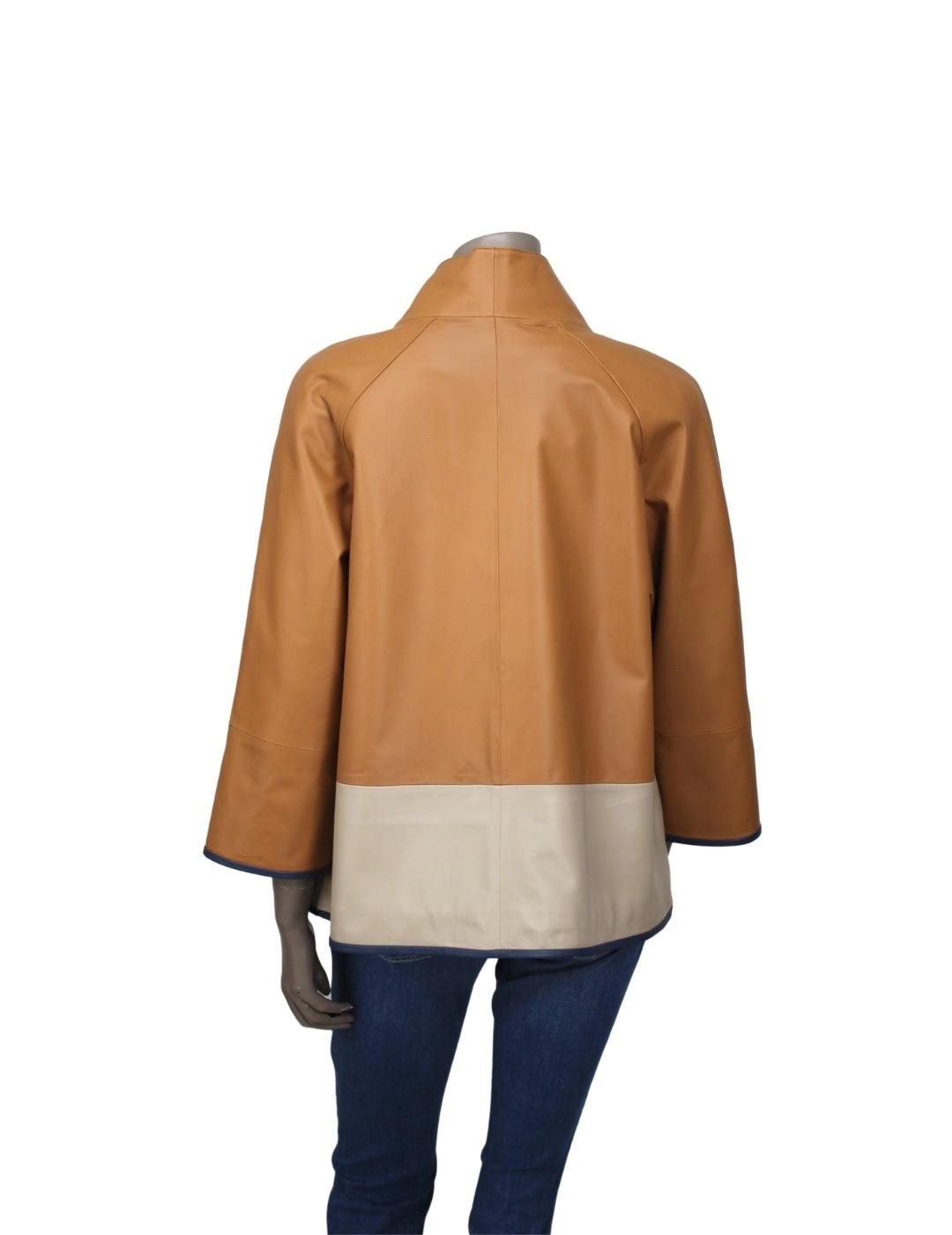 LUIS CAMPOY Chaqueta Napa Marrón combinada