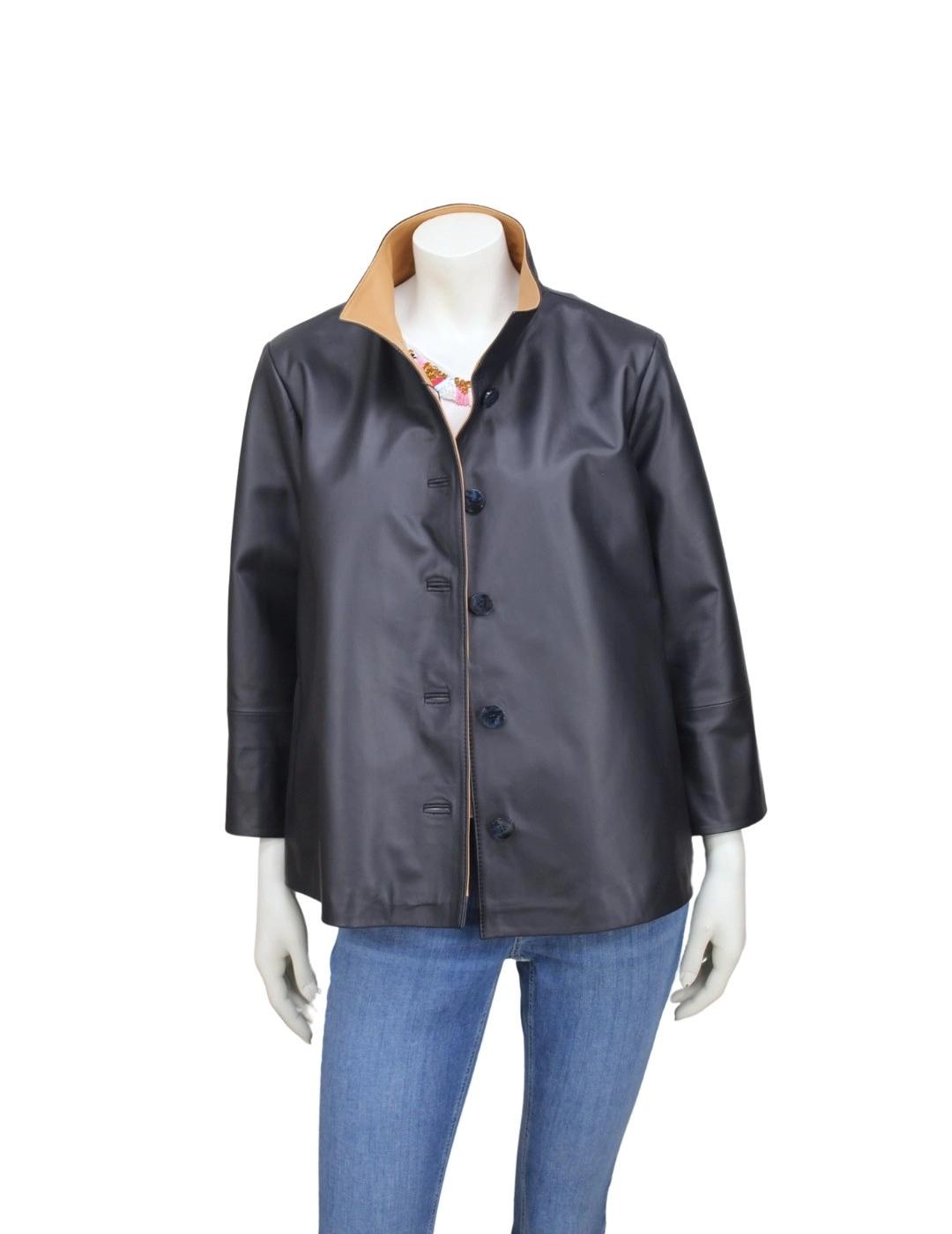 LUIS CAMPOY Chaqueta Napa Azul marino