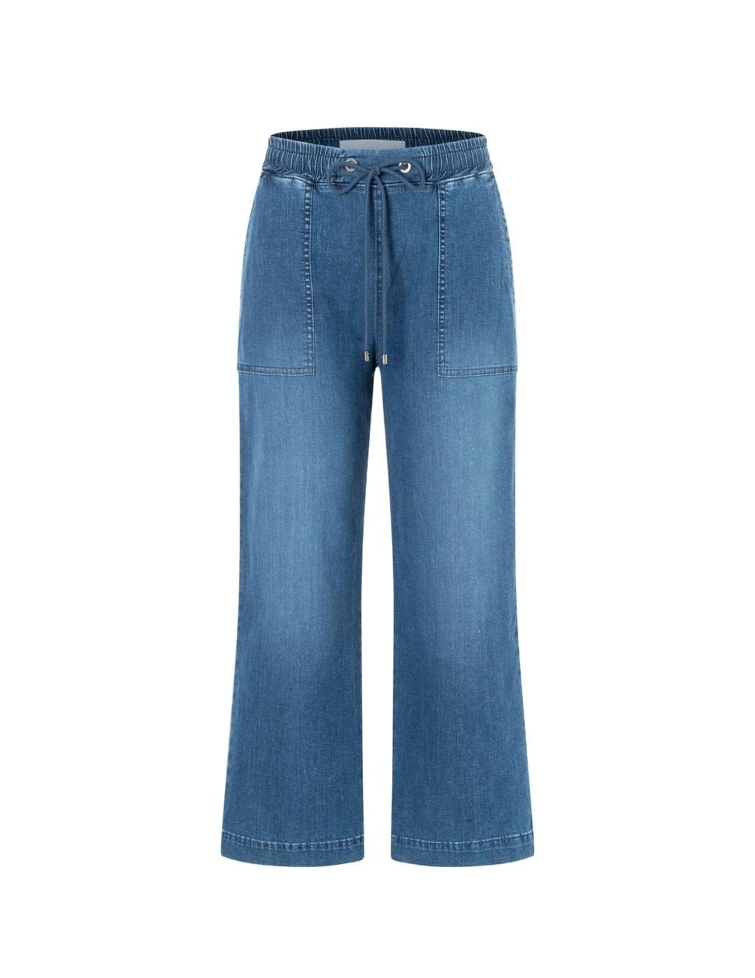 Mac Pantalones Culotte Casual Denim azul