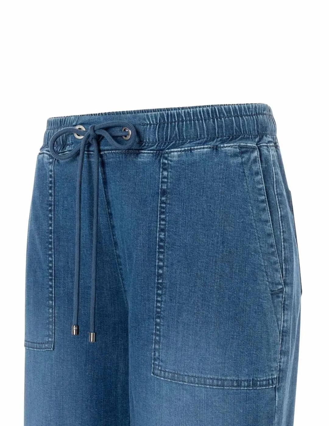 Mac Pantalones Culotte Casual Denim azul