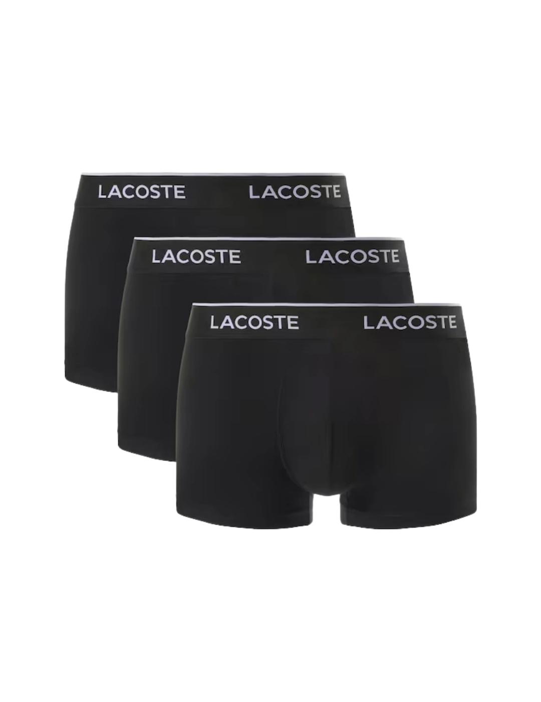 Lacoste pack de 3 calzoncillos de algodón elástico