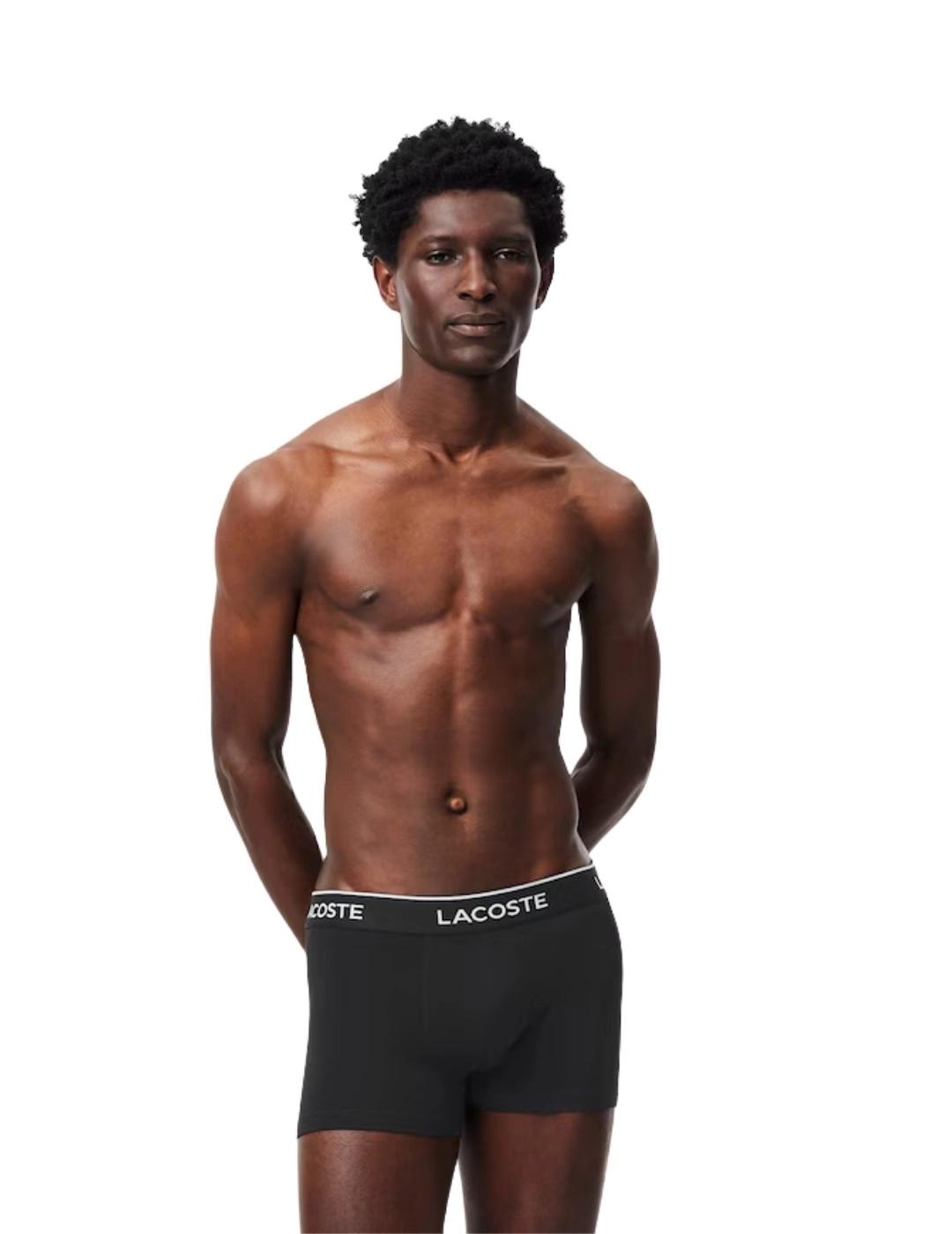 Lacoste pack de 3 calzoncillos de algodón elástico