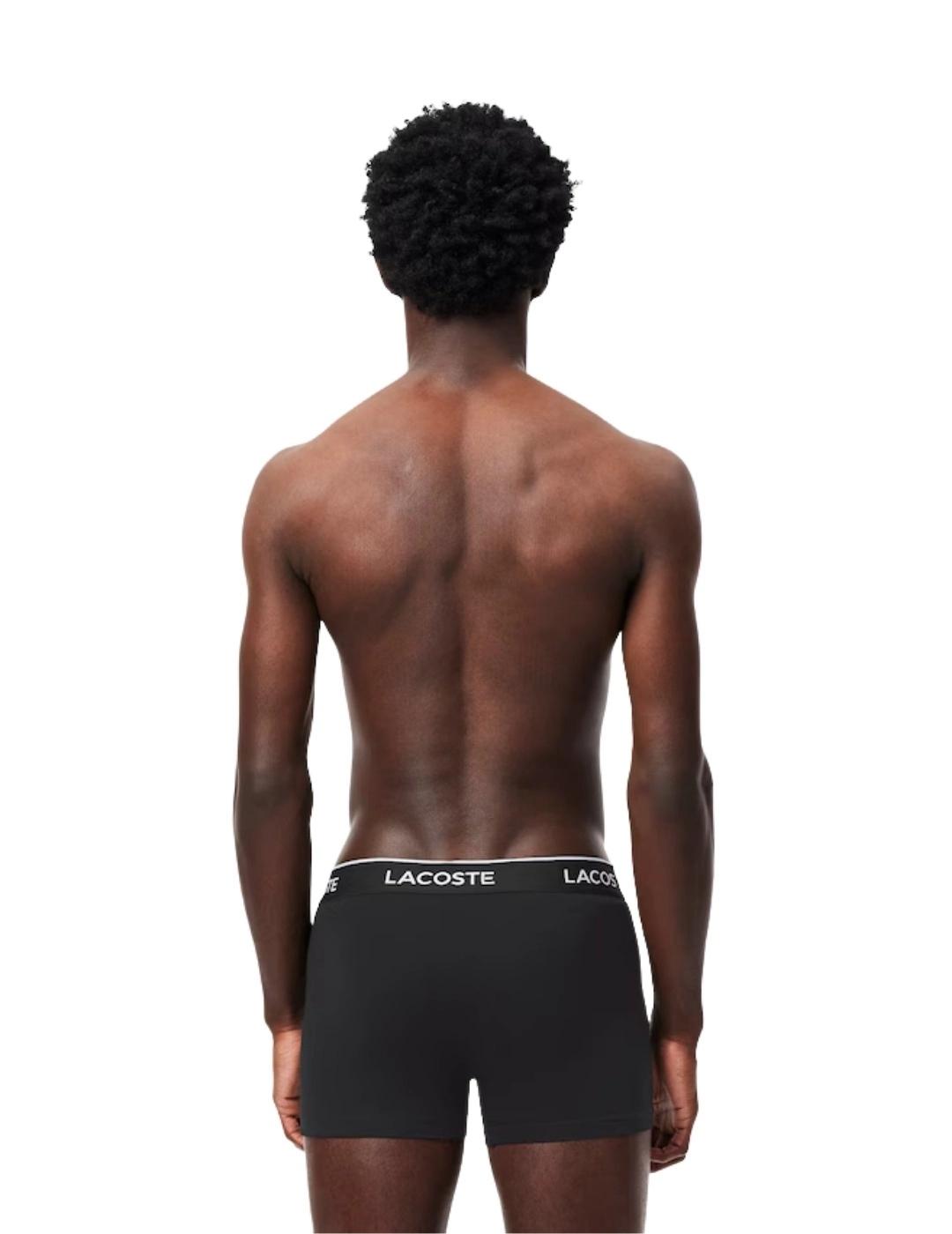 Lacoste pack de 3 calzoncillos de algodón elástico