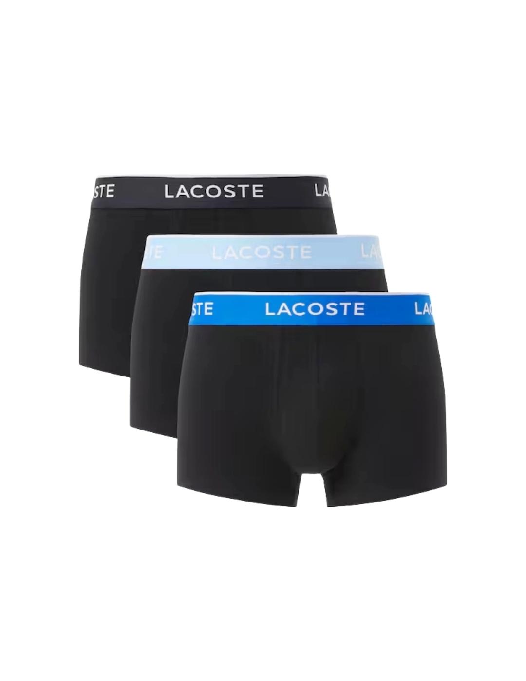 Lacoste Pack de 3 calzoncillos de algodón elástico