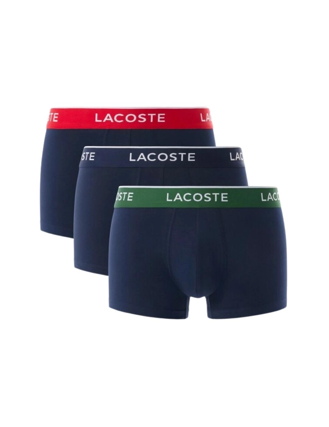 Lacoste Pack de 3 calzoncillos de algodón elástico