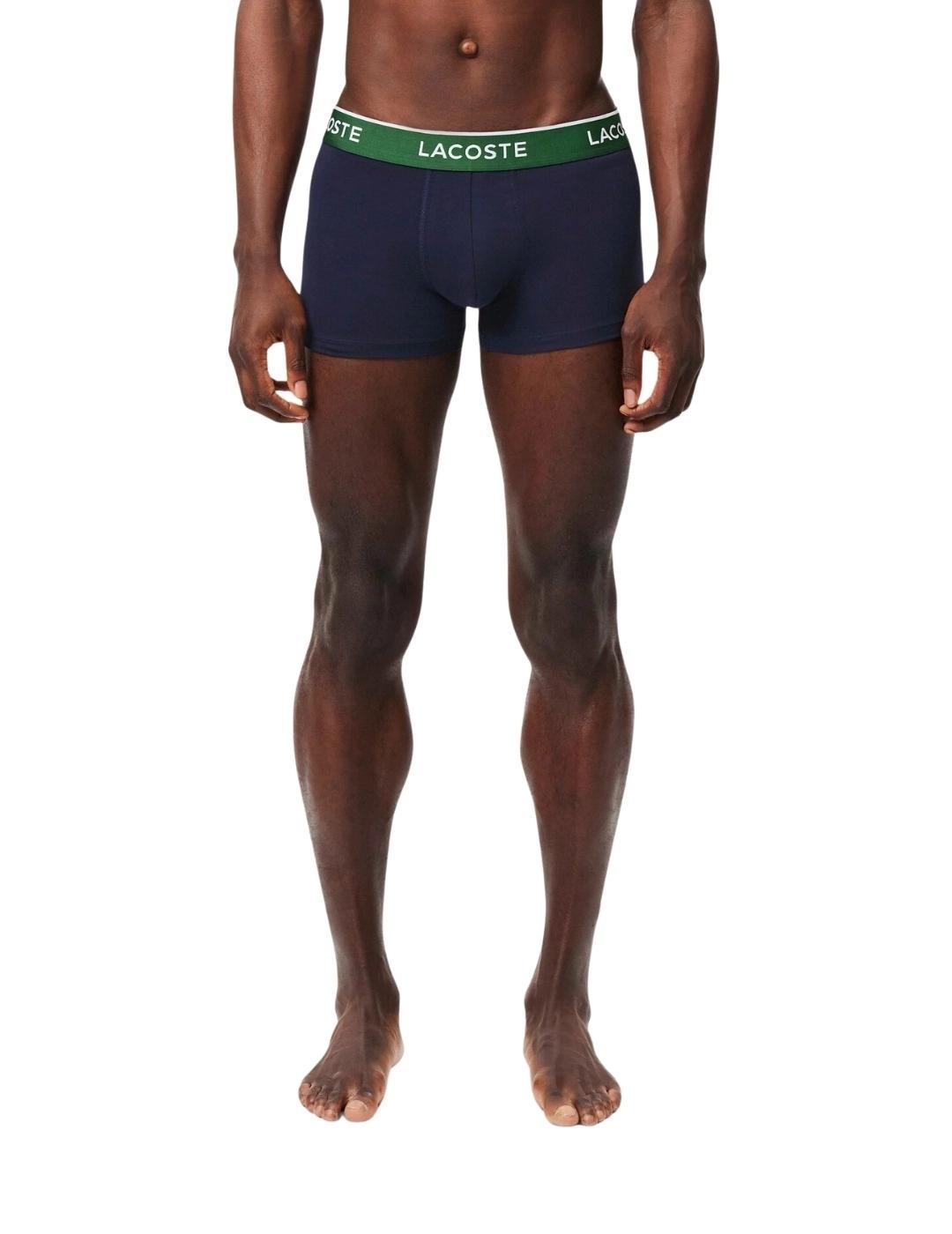 Lacoste Pack de 3 calzoncillos de algodón elástico