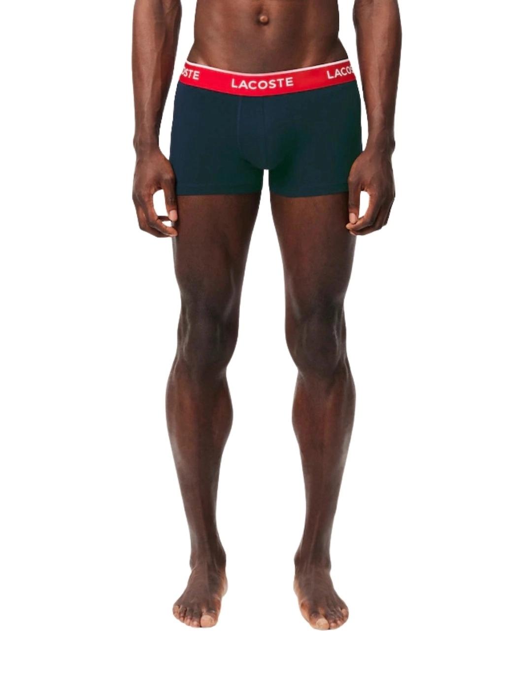 Lacoste Pack de 3 calzoncillos de algodón elástico