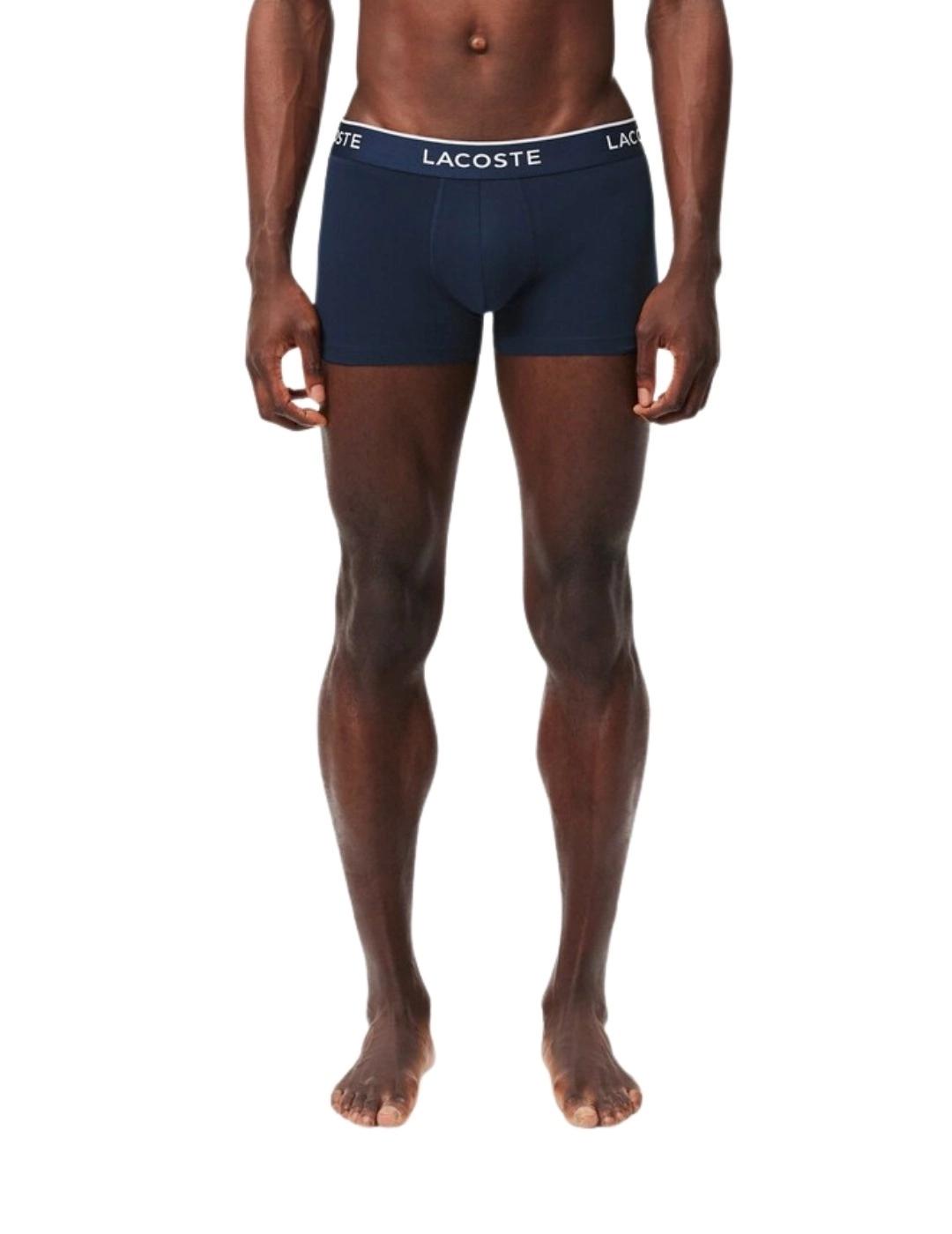 Lacoste Pack de 3 calzoncillos de algodón elástico